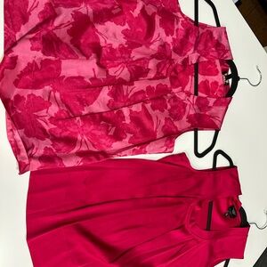 2 Talbots Pink/Butterfly Sleeveless Tops